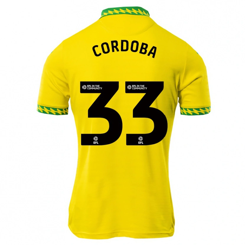 Danxen Mulher Camisola José Córdoba #33 Branco Verde Principal 2025/26 Camisa Brasil