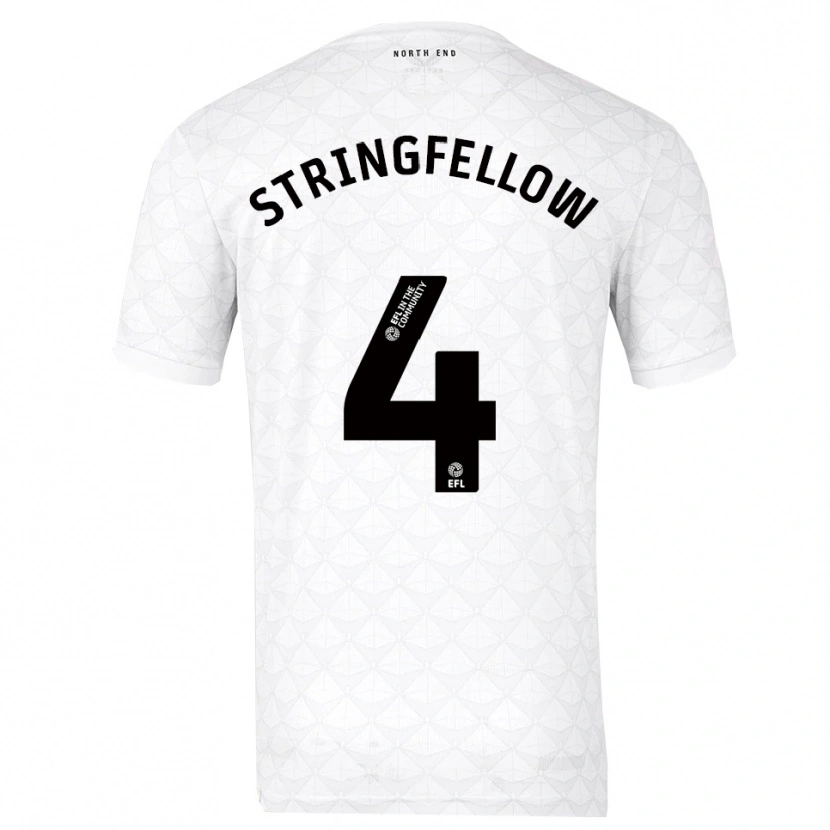 Danxen Mulher Camisola Harry Stringfellow #4 Branco Vermelho Principal 2025/26 Camisa Brasil