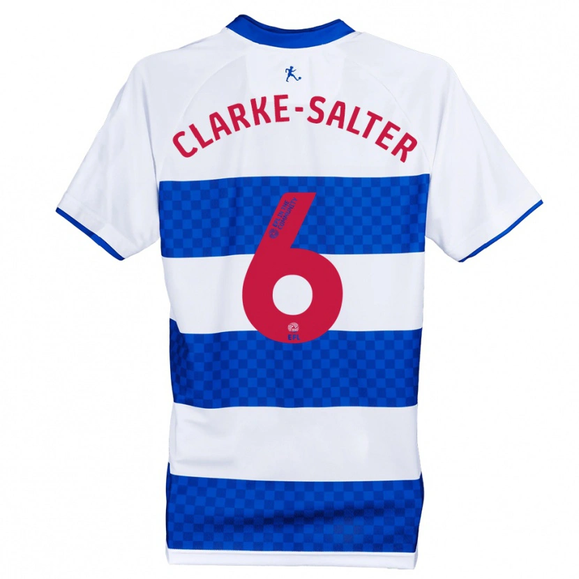 Danxen Mulher Camisola Jake Clarke-Salter #6 Azul Branco Principal 2025/26 Camisa Brasil