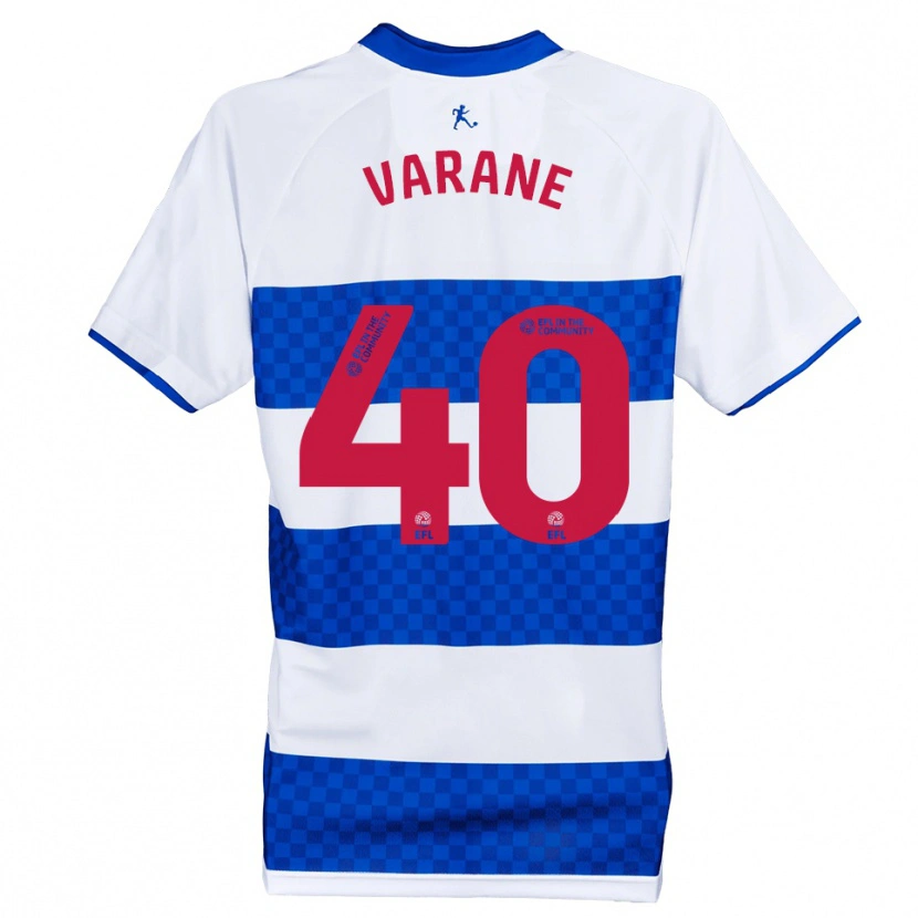 Danxen Mulher Camisola Jonathan Varane #40 Azul Branco Principal 2025/26 Camisa Brasil