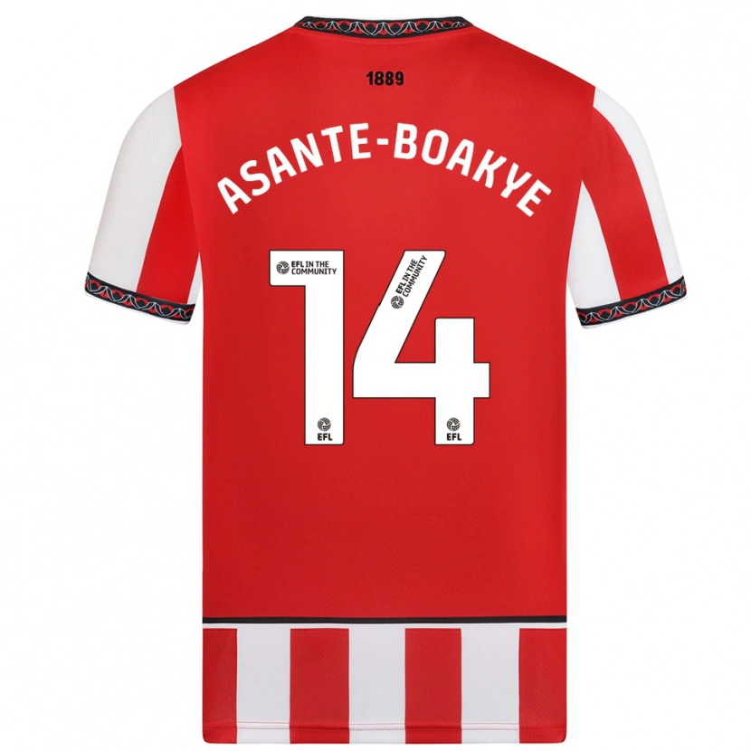 Danxen Mulher Camisola Max Asante-Boakye #14 Vermelho Branco Principal 2025/26 Camisa Brasil