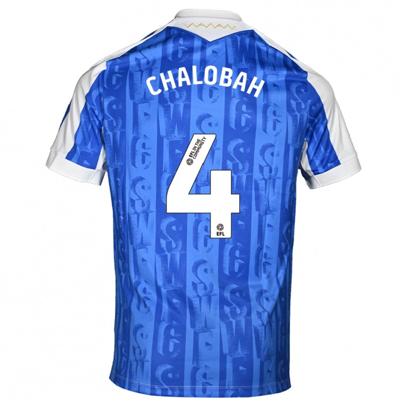 Danxen Mulher Camisola Nathaniel Chalobah #4 Azul Branco Principal 2025/26 Camisa Brasil