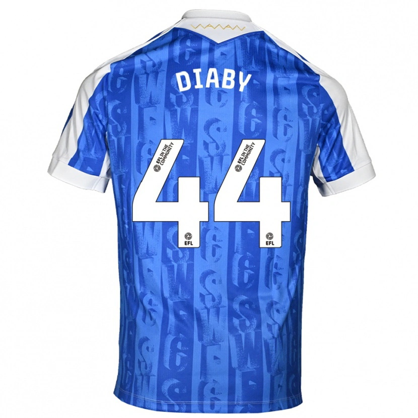 Danxen Mulher Camisola Momo Diaby #44 Azul Branco Principal 2025/26 Camisa Brasil