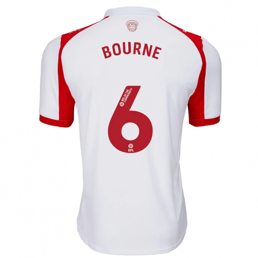 Danxen Mulher Camisola Tara Bourne #6 Branco Vermelho Principal 2025/26 Camisa Brasil