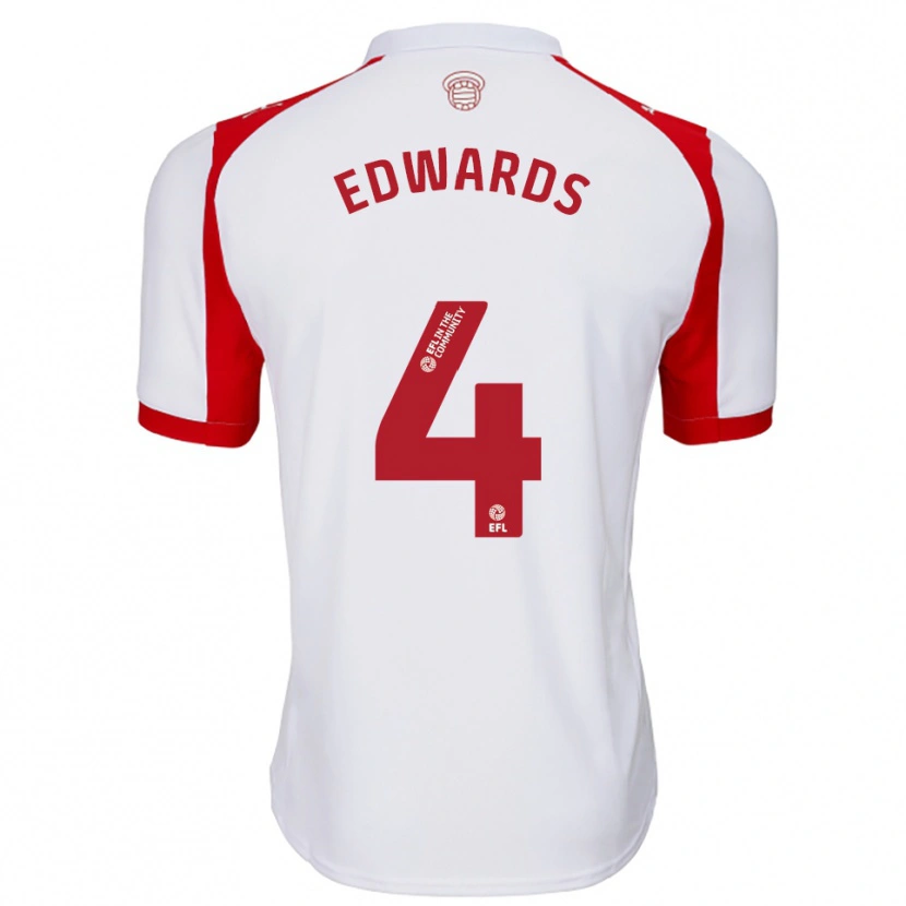 Danxen Mulher Camisola Ronnie Edwards #4 Branco Vermelho Principal 2025/26 Camisa Brasil