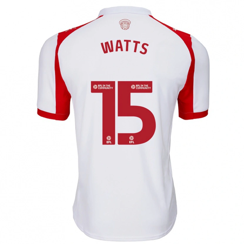 Danxen Mulher Camisola Harry Watts #15 Branco Vermelho Principal 2025/26 Camisa Brasil