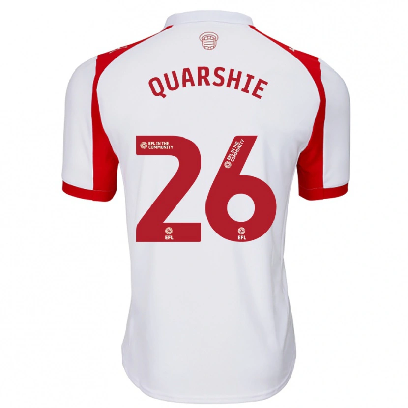 Danxen Mulher Camisola Joshua Quarshie #26 Branco Vermelho Principal 2025/26 Camisa Brasil