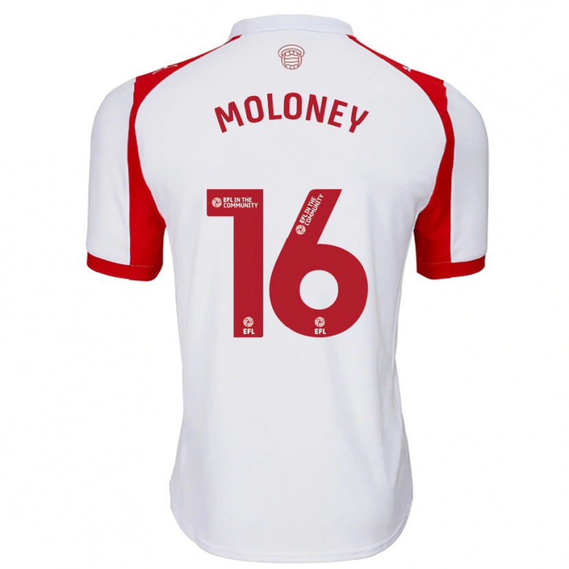 Danxen Mulher Camisola George Moloney #16 Branco Vermelho Principal 2025/26 Camisa Brasil