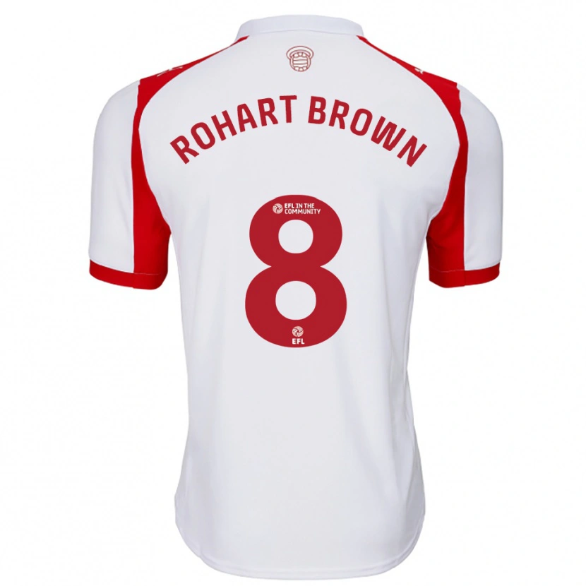 Danxen Mulher Camisola Thierry Rohart-Brown #8 Branco Vermelho Principal 2025/26 Camisa Brasil