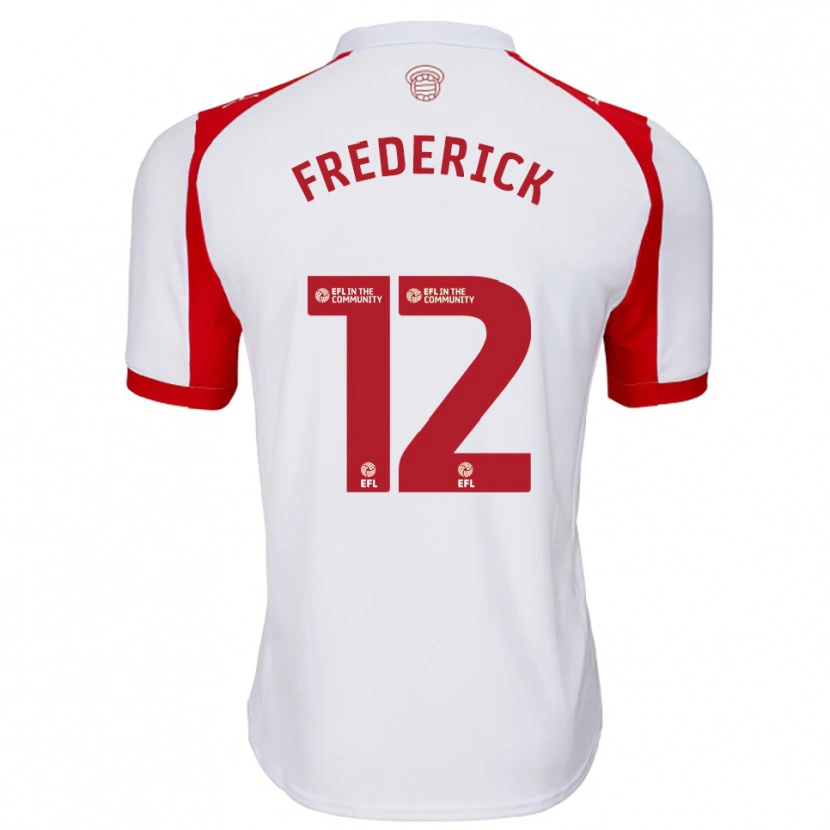 Danxen Mulher Camisola Cameron Frederick #12 Branco Vermelho Principal 2025/26 Camisa Brasil