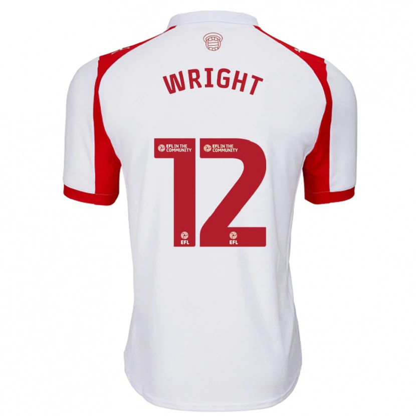 Danxen Mulher Camisola Josh Wright #12 Branco Vermelho Principal 2025/26 Camisa Brasil