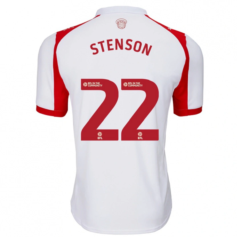 Danxen Mulher Camisola Fran Stenson #22 Branco Vermelho Principal 2025/26 Camisa Brasil