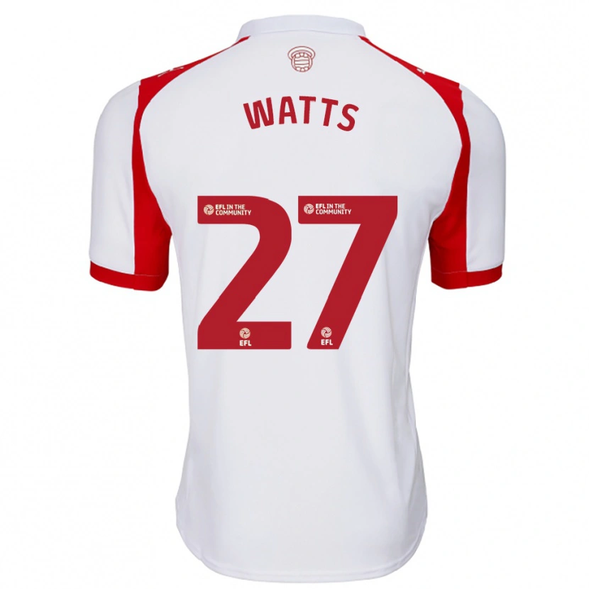 Danxen Mulher Camisola Isabel Watts #27 Branco Vermelho Principal 2025/26 Camisa Brasil