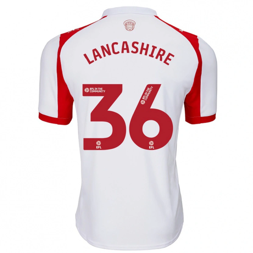 Danxen Mulher Camisola Olly Lancashire #36 Branco Vermelho Principal 2025/26 Camisa Brasil