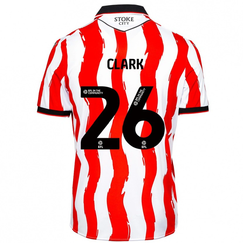 Danxen Mulher Camisola Ciaran Clark #26 Branco Vermelho Principal 2025/26 Camisa Brasil