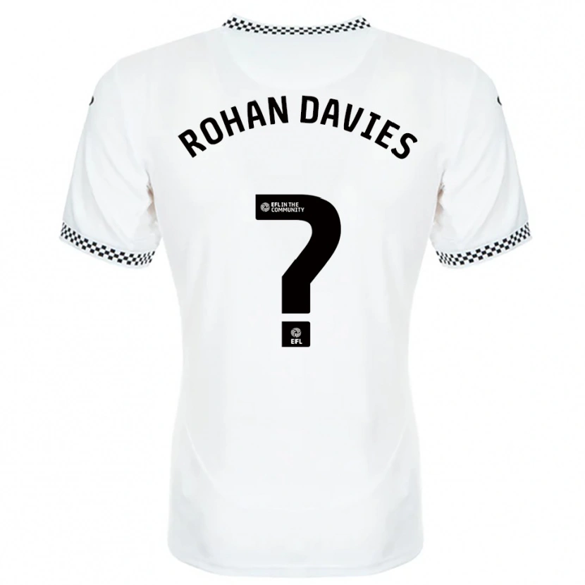 Danxen Mulher Camisola Rohan Davies #0 Branco Laranja Principal 2025/26 Camisa Brasil