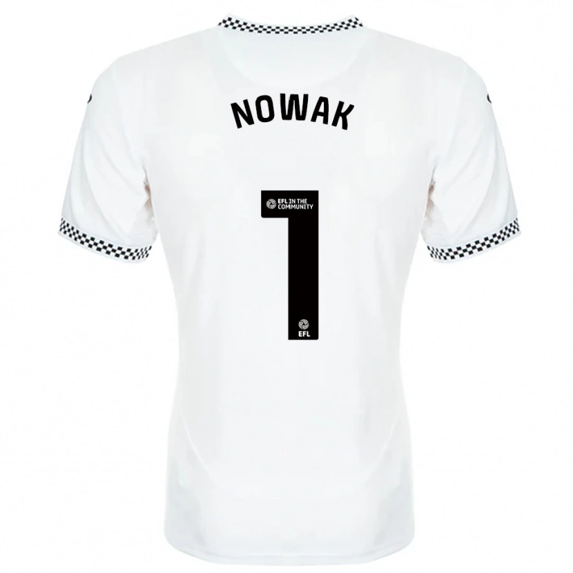 Danxen Mulher Camisola Jakub Nowak #1 Branco Laranja Principal 2025/26 Camisa Brasil