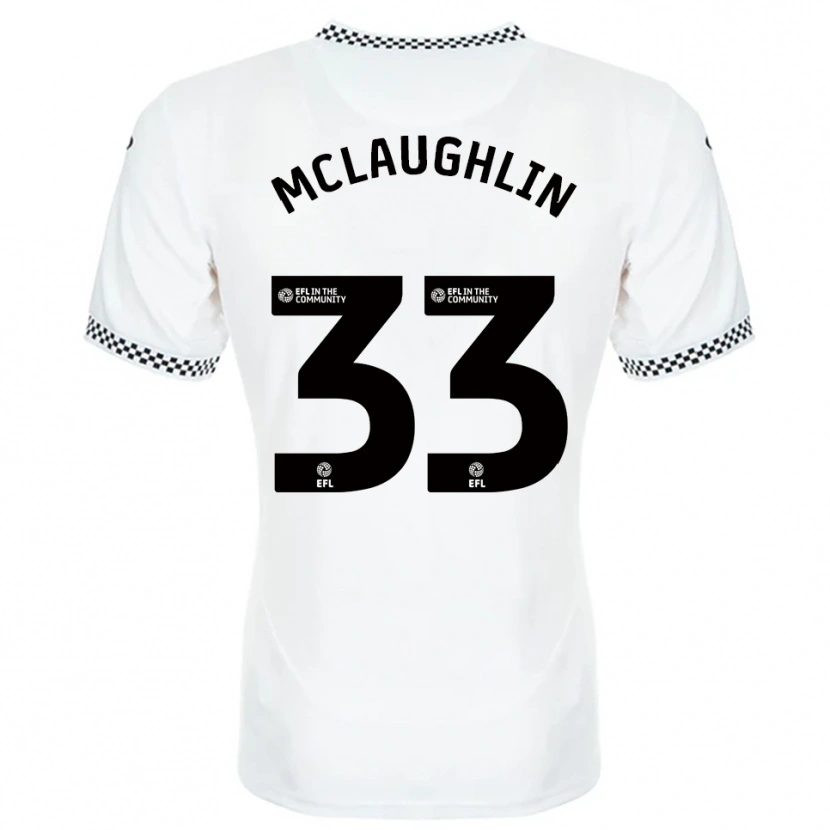 Danxen Mulher Camisola Jon Mclaughlin #33 Branco Laranja Principal 2025/26 Camisa Brasil