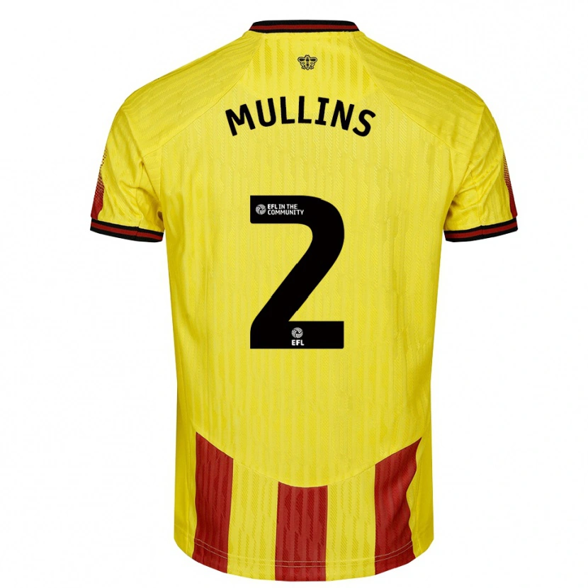 Danxen Mulher Camisola Joshua Mullins #2 Amarelo Vermelho Principal 2025/26 Camisa Brasil