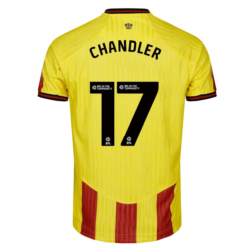 Danxen Mulher Camisola Megan Chandler #17 Amarelo Vermelho Principal 2025/26 Camisa Brasil