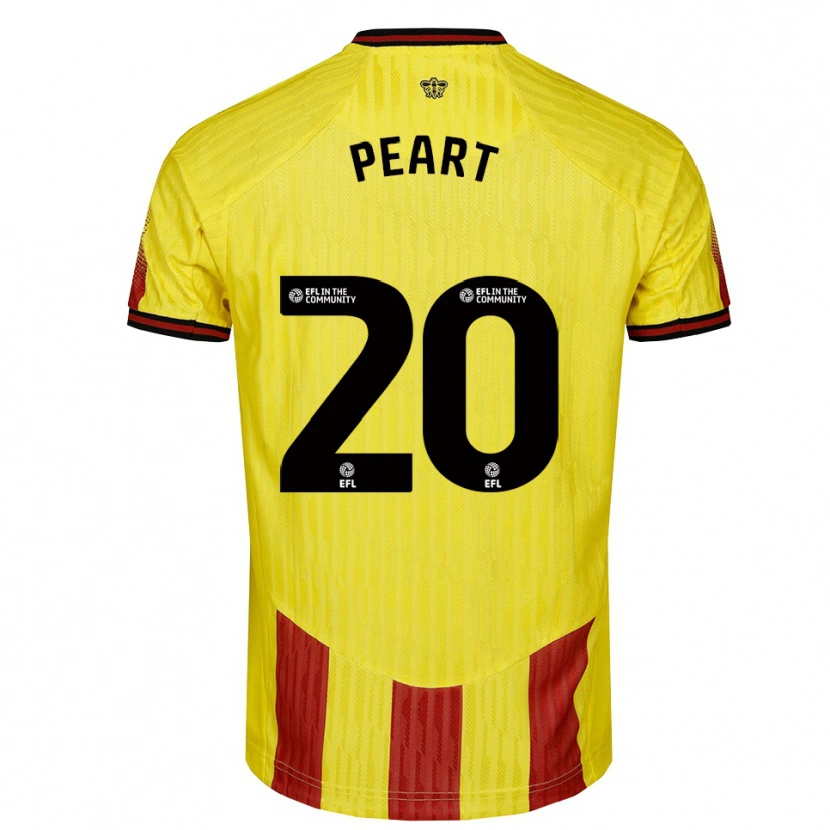 Danxen Mulher Camisola Kalani Peart #20 Amarelo Vermelho Principal 2025/26 Camisa Brasil
