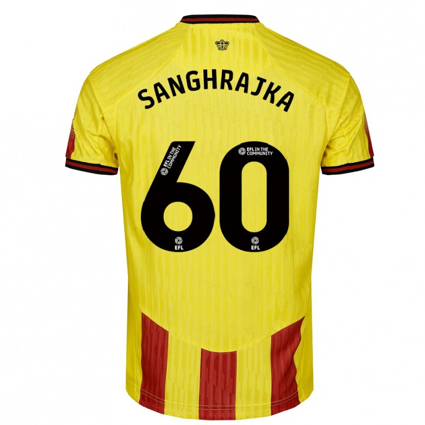 Danxen Mulher Camisola Amar Sanghrajka #60 Amarelo Vermelho Principal 2025/26 Camisa Brasil