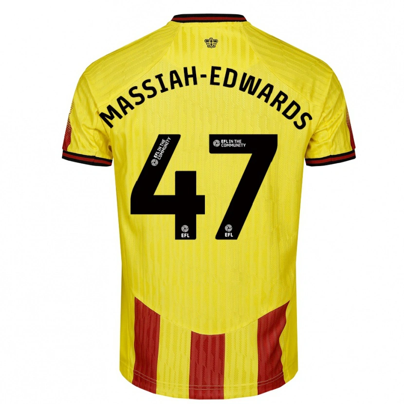 Danxen Mulher Camisola Zavier Massiah-Edwards #47 Amarelo Vermelho Principal 2025/26 Camisa Brasil