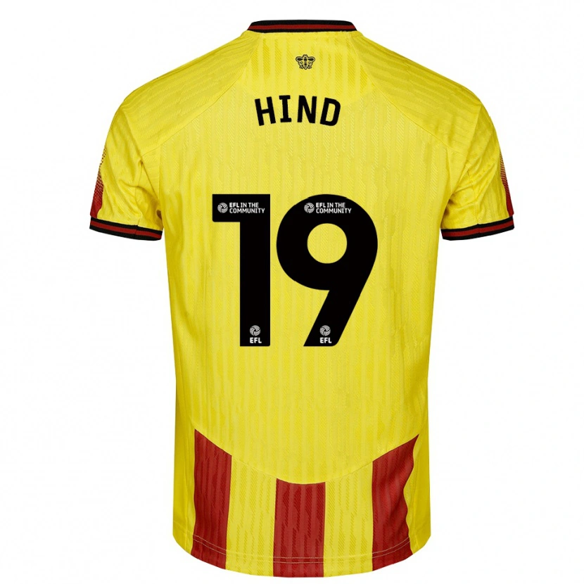 Danxen Mulher Camisola Daisy Hind #19 Amarelo Vermelho Principal 2025/26 Camisa Brasil