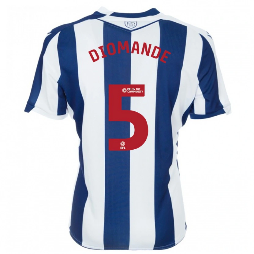 Danxen Mulher Camisola Muhamed Diomande #5 Azul Marinho Branco Principal 2025/26 Camisa Brasil