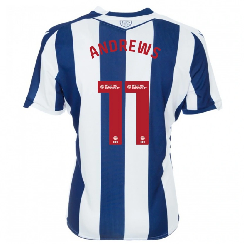 Danxen Mulher Camisola Marli Rhodes-Andrews #11 Azul Marinho Branco Principal 2025/26 Camisa Brasil