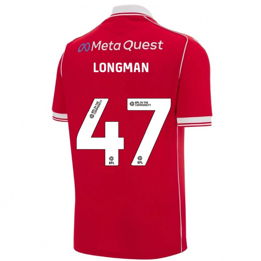Danxen Mulher Camisola Ryan Longman #47 Vermelho Branco Principal 2025/26 Camisa Brasil