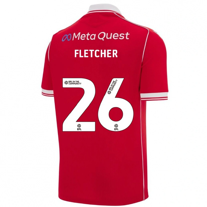 Danxen Mulher Camisola Steven Fletcher #26 Vermelho Branco Principal 2025/26 Camisa Brasil