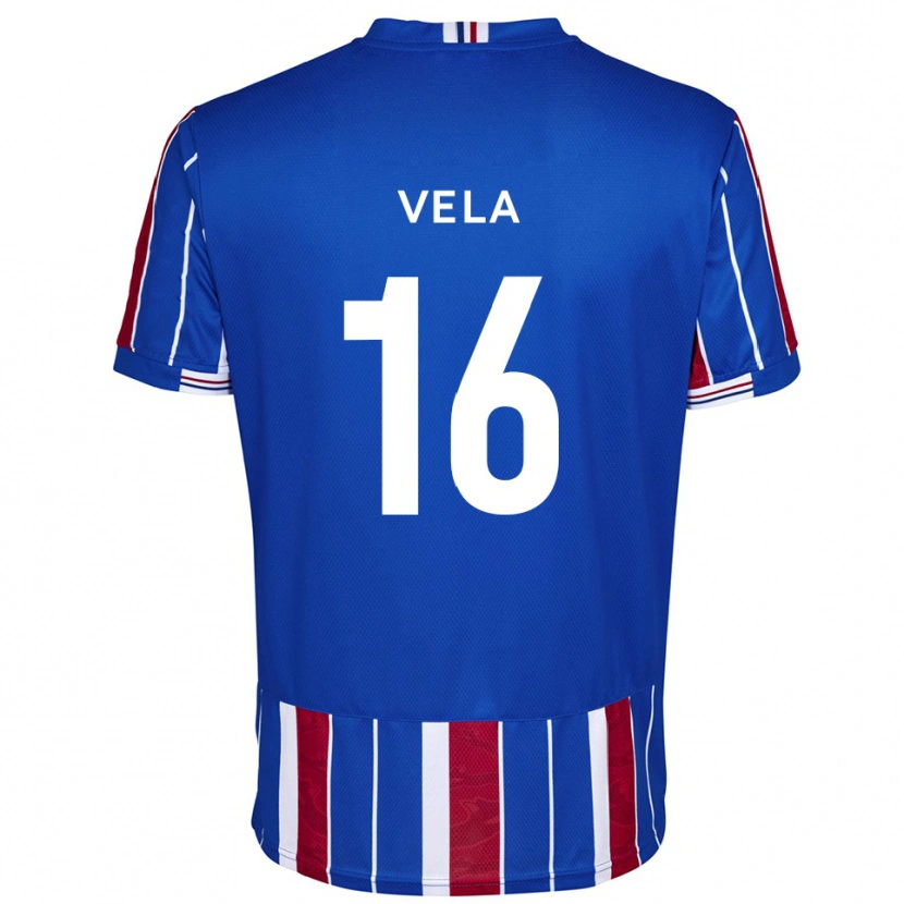 Danxen Mulher Camisola Josh Vela #16 Azul Vermelho Branco Principal 2025/26 Camisa Brasil