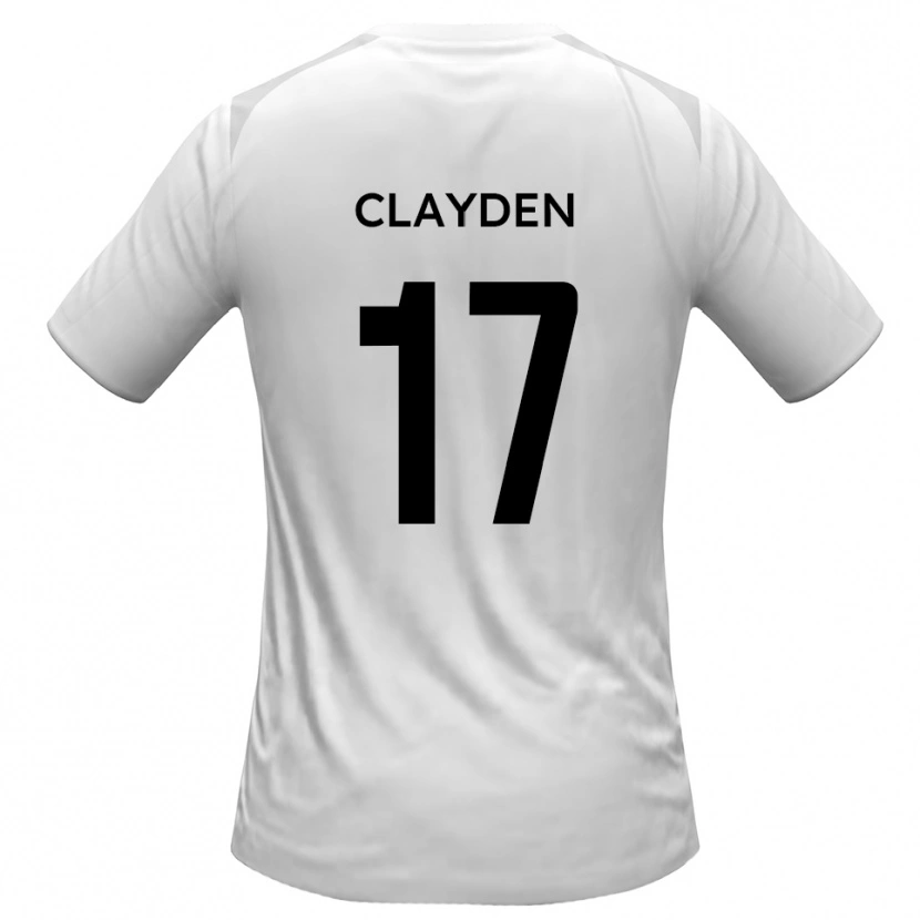 Danxen Mulher Camisola Charles Clayden #17 Branco Cinza Principal 2025/26 Camisa Brasil
