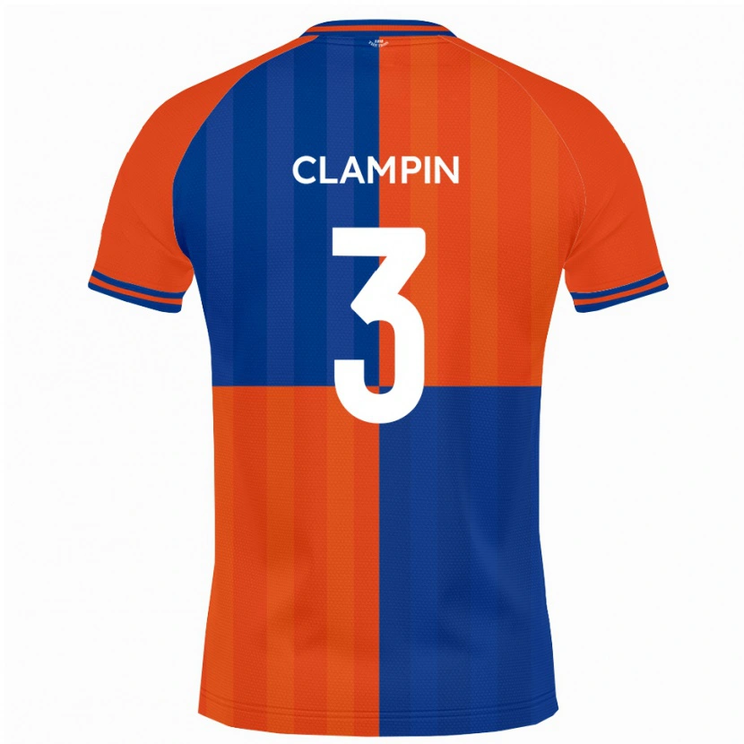 Danxen Mulher Camisola Ryan Clampin #3 Laranja Azul Royal Principal 2025/26 Camisa Brasil