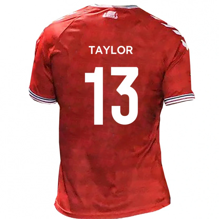 Danxen Mulher Camisola Sam Taylor #13 Vermelho Branco Principal 2025/26 Camisa Brasil