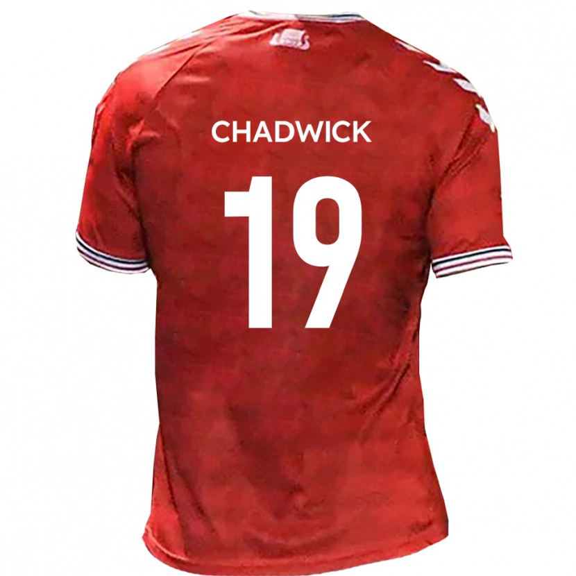 Danxen Mulher Camisola Billy Chadwick #19 Vermelho Branco Principal 2025/26 Camisa Brasil