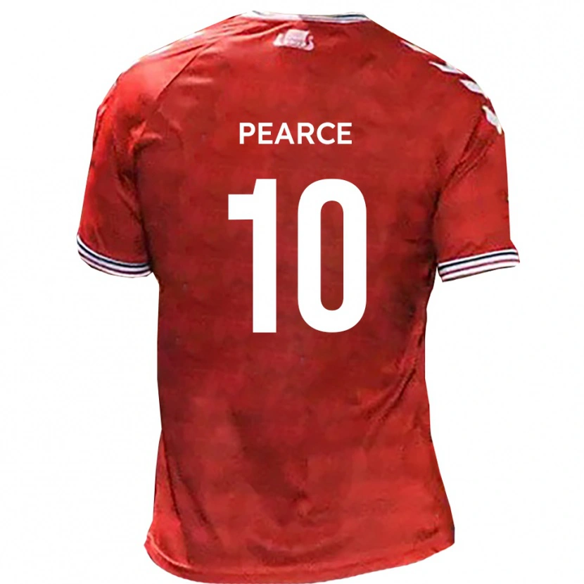 Danxen Mulher Camisola Ollie Pearce #10 Vermelho Branco Principal 2025/26 Camisa Brasil