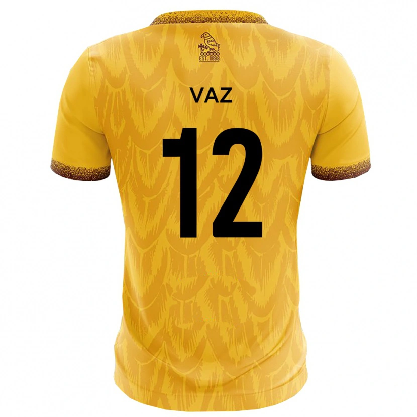 Danxen Mulher Camisola Eduino Vaz #12 Amarelo Marrom Principal 2025/26 Camisa Brasil