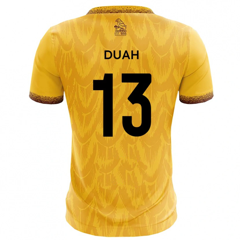 Danxen Mulher Camisola Enos Duah #13 Amarelo Marrom Principal 2025/26 Camisa Brasil