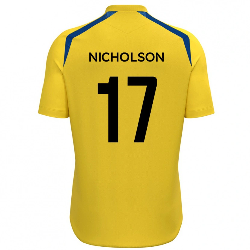 Danxen Mulher Camisola Brad Nicholson #17 Amarelo Azul Principal 2025/26 Camisa Brasil