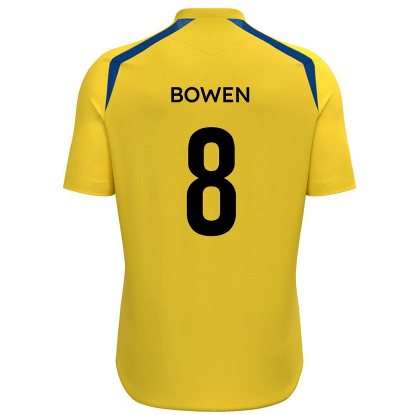 Danxen Mulher Camisola Sam Bowen #8 Amarelo Azul Principal 2025/26 Camisa Brasil