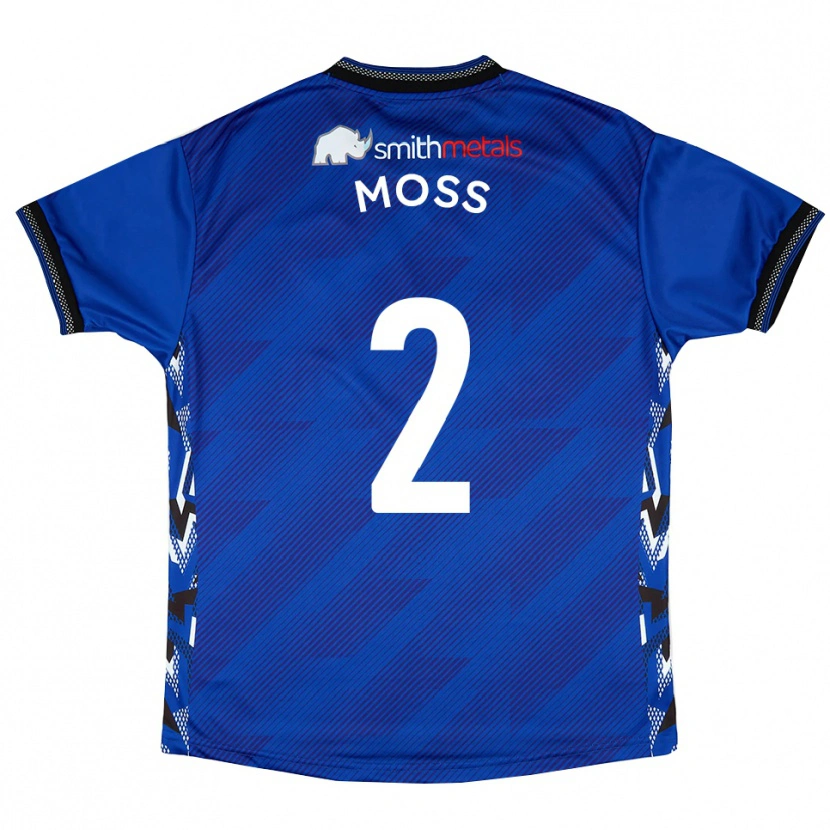 Danxen Mulher Camisola Dan Moss #2 Azul Branco Principal 2025/26 Camisa Brasil