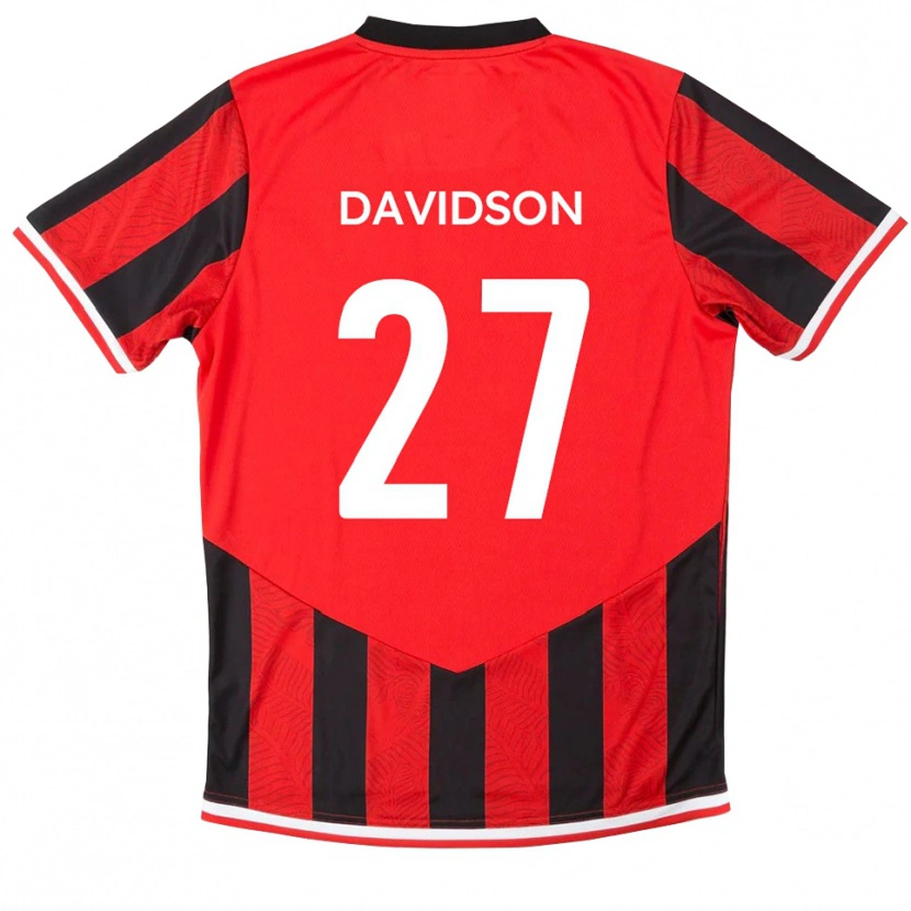 Danxen Mulher Camisola Mani Davidson #27 Vermelho Preto Principal 2025/26 Camisa Brasil