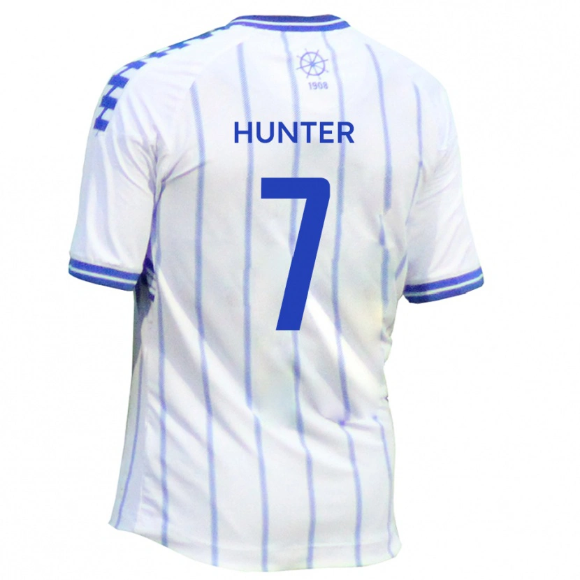Danxen Mulher Camisola Jack Hunter #7 Branco Azul Principal 2025/26 Camisa Brasil