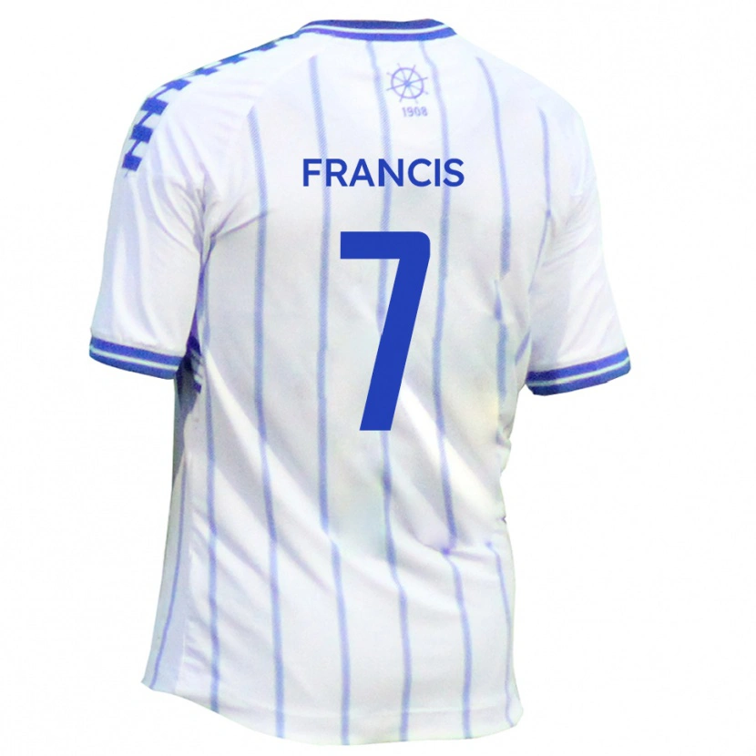 Danxen Mulher Camisola Jermaine Francis #7 Branco Azul Principal 2025/26 Camisa Brasil