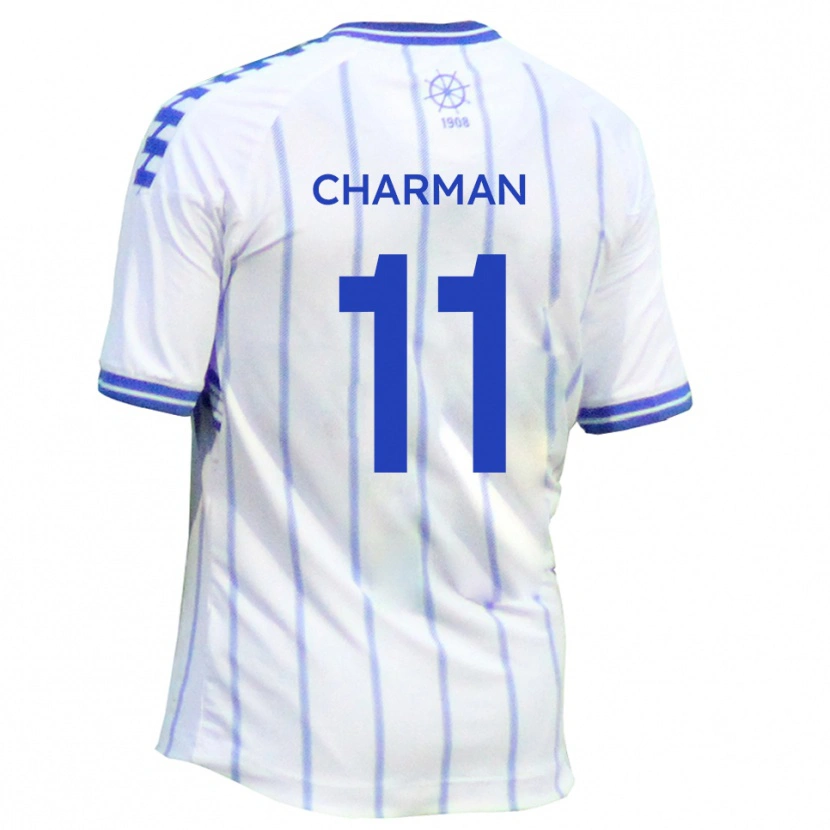 Danxen Mulher Camisola Luke Charman #11 Branco Azul Principal 2025/26 Camisa Brasil
