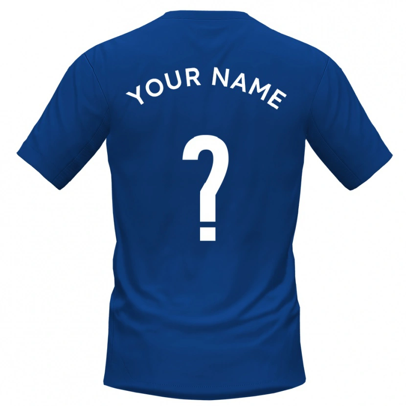 Danxen Mulher Camisola Seu Nome #0 Azul Branco Principal 2025/26 Camisa Brasil