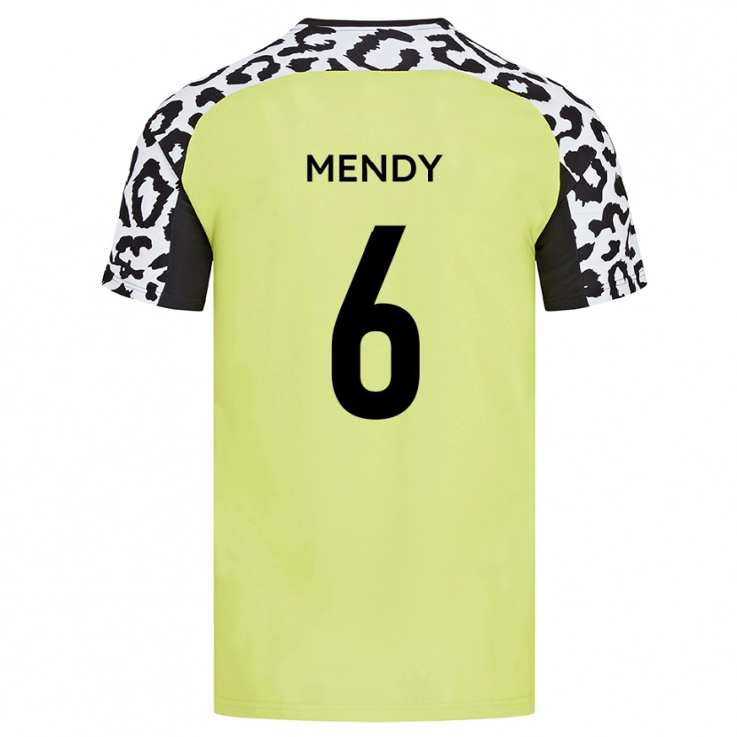 Danxen Mulher Camisola Laurent Mendy #6 Amarelo Fluorescente Principal 2025/26 Camisa Brasil