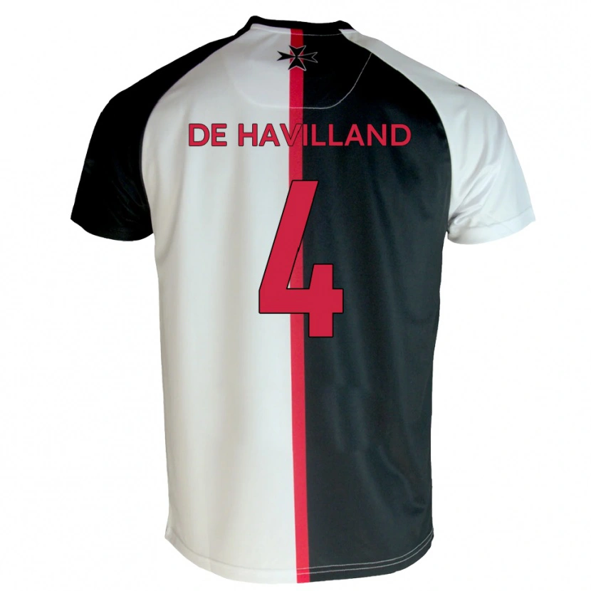 Danxen Mulher Camisola Will De Havilland #4 Branco Preto Principal 2025/26 Camisa Brasil